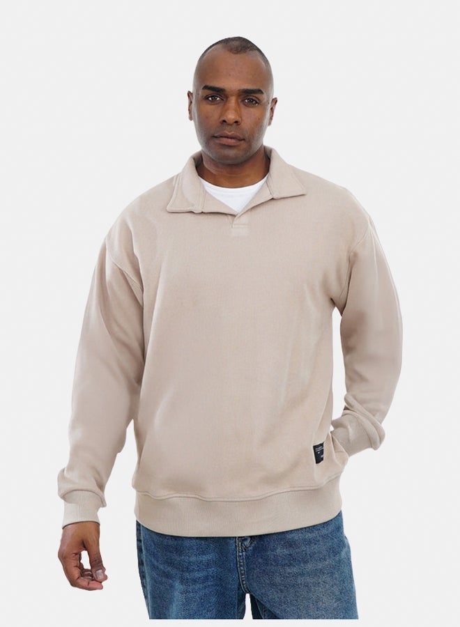 FIRE WOOD FireWood Cashmere Knit Pullover Sweater long sleeve For Men- Coffe - Image 3